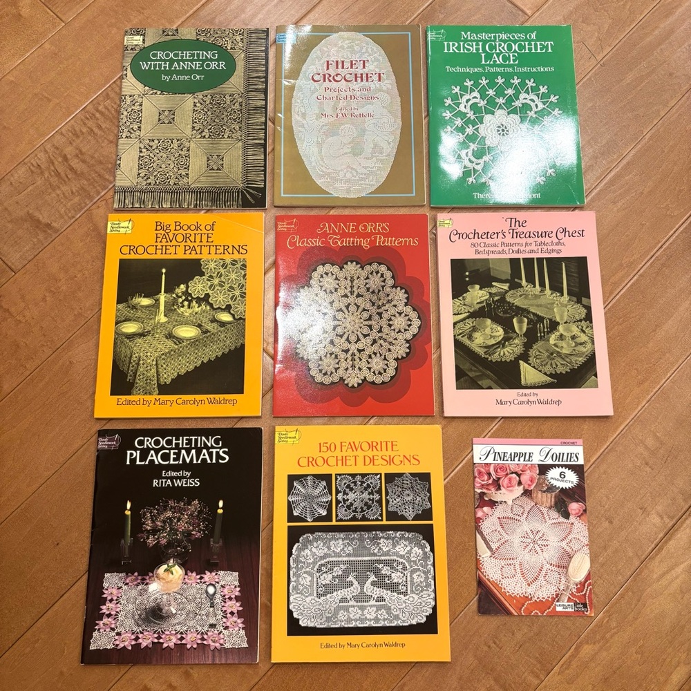Crochet Magazines Bundle Lot Patterns Designs Doilies Placemats Irish Crochet